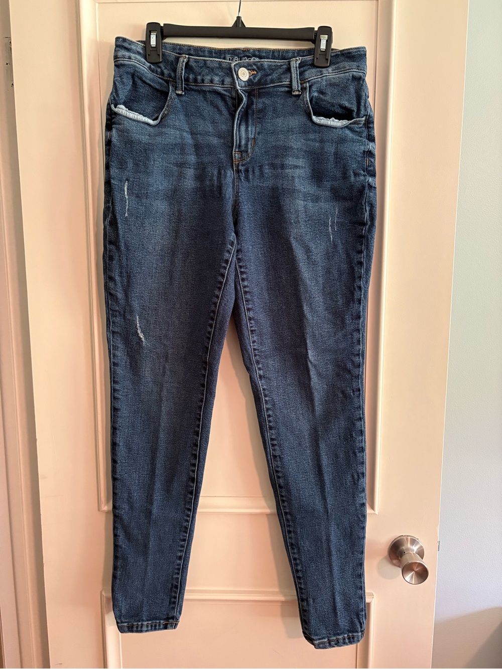 Maurices High Rise Dark Blue Women's Skinny Jeans - Classic Stretch Denim